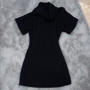 Ambiance Black Cowl Neck Sweater dress warm winter dress